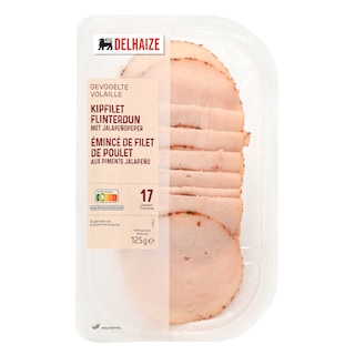 Delhaize | Filet de poulet | Jalapeno | Tranches 125 gr