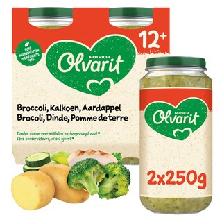 Olvarit | Maaltijd | Broccoli Kalkoen Aardappel | 12M 2 x 250 gr