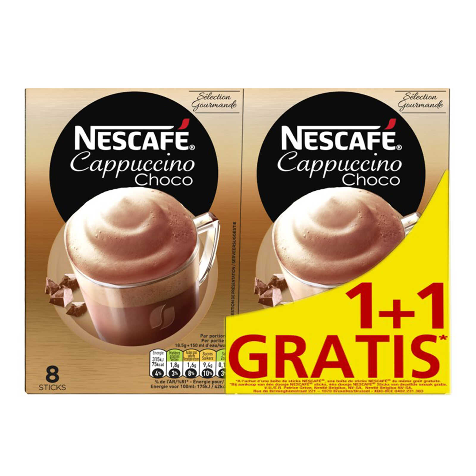 Nescafé | Cappuccino | Choco | Sticks | 1+1 