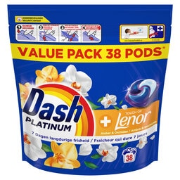 Dash | All-in-1 | Pods | Platinum | Ambre & Orchidée 38 pc