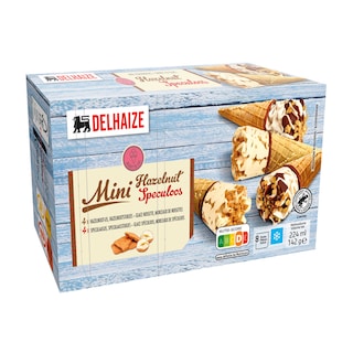 Delhaize | Mini cornets | Speculoos | Noisettes 