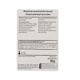 Delhaize | Magret | Eend | Gedroogd 90 gr