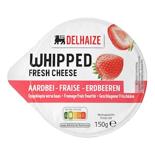 Delhaize | Opgeklopte verse kaas | Aardbei 150 gr