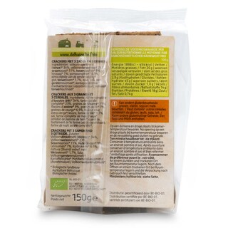 Delhaize | Bio | 150g | Crackers | 3 granen | Bio 