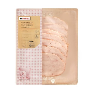 Delhaize | Kalkoenfilet met vel +/- 150 gr