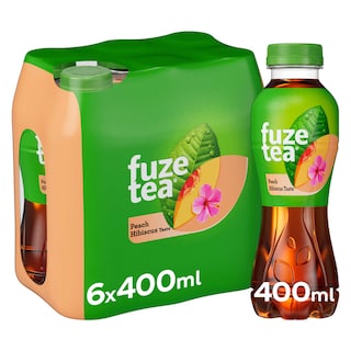 Fuze Tea | Black Tea | Zwarte thee | Peach Hibiscus | PET 6 x 40 cl
