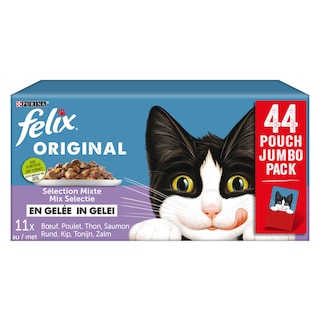 Felix | Original | Aliment Chat | Adulte | Gelée | Mix 44 x 85 gr