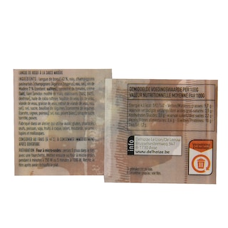 Delhaize | Langue boeuf madera 