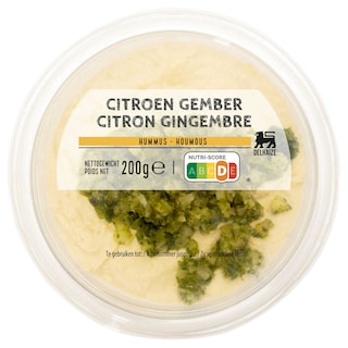 Delhaize | Hummus | Citroen | Gember 