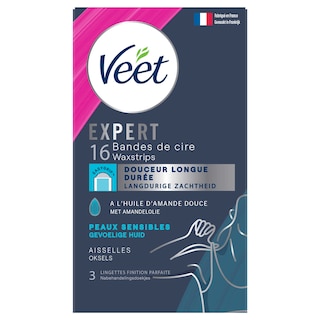 Veet | Veet Bandes cire froide | Aisselles | 16 pc 16 pc