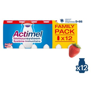 Actimel | Yaourt à boire | Fraise | Immunité | FP 1,2 l