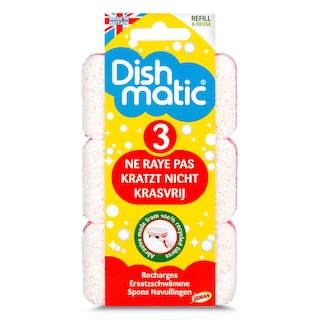 Dishmatic | Krasvrijspons voor steel | Navulling 