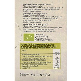 Delhaize | Bio | Kruidenthee | Rooibos | Zakjes | Bio | FT 