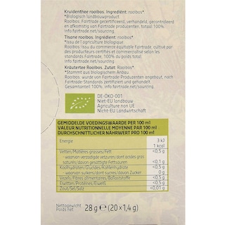 Delhaize | Bio | Kruidenthee | Rooibos | Zakjes | Bio | FT 