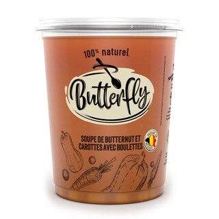 Butterfly | soep | Butternut | Wortel | Balletjes 