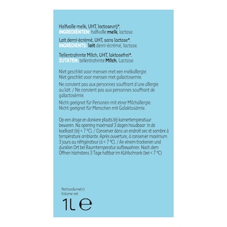 Delhaize | Lait | Demi-écrémé | Sans Lactose 