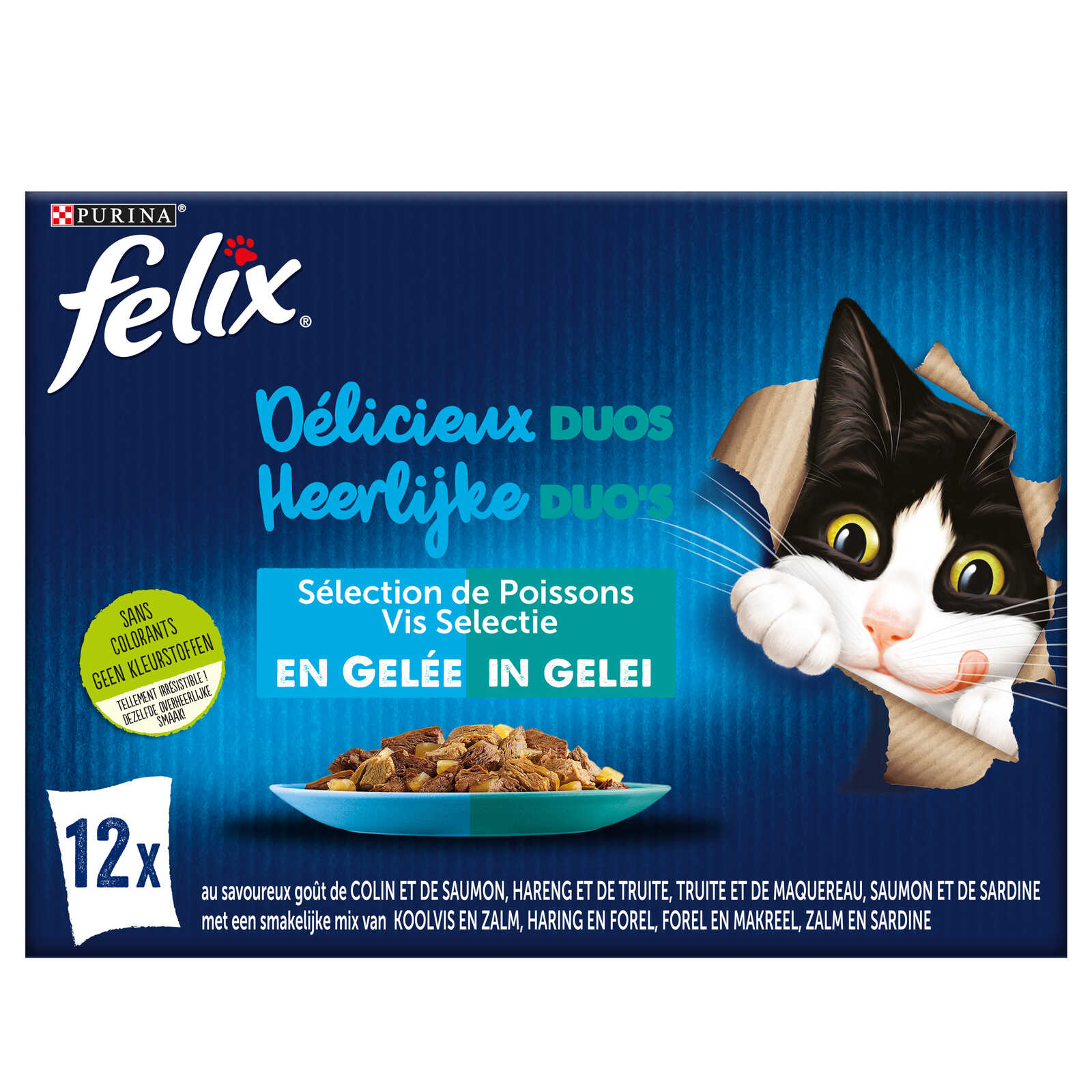 Felix Duos | Kattenvoeding | Adult | Gelei | Vis