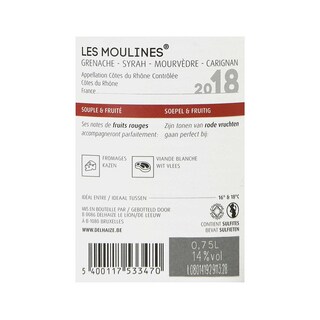 France - Frankrijk | Côtes du Rhône AC | Les Moulines 2018 Rouge 
