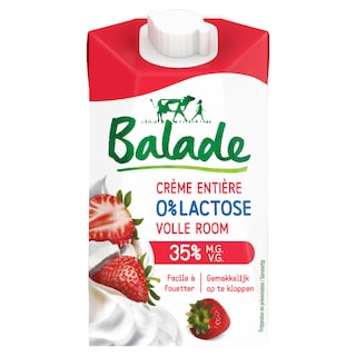 Balade | 0% Lactose | 0% Lactose |Crème entière 35% M.G. | Eco 