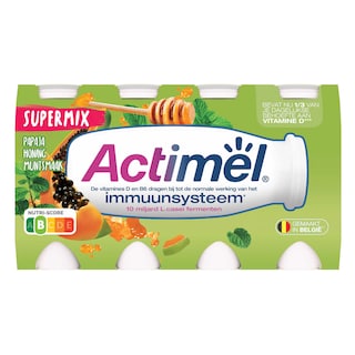 Danone | Actimel | Yaourt à boire | Supermix Papaye miel menthe 
