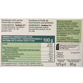 Delhaize | Sardienen | Pepers 