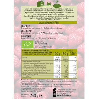 Delhaize | Bio | Framboises | Bio 250 gr