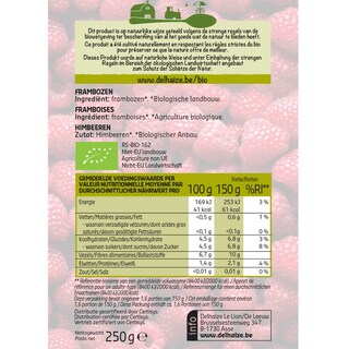 Delhaize | Bio | Frambozen | Bio 250 gr