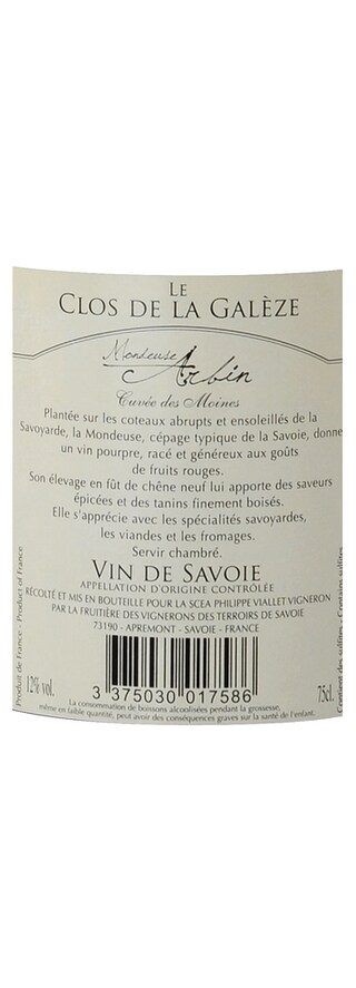 FR SAVOIE | Savoie | Mondeuse Arbin Clos Galeze 2014 Rouge 