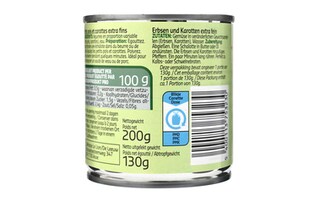 Delhaize | Petits pois-Carottes | Extra fins | Boîte 