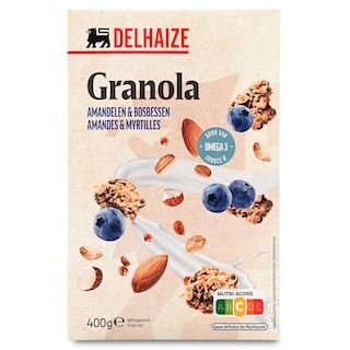 Delhaize | Granola | Amandelen & bosbessen | Omega 3 400 gr