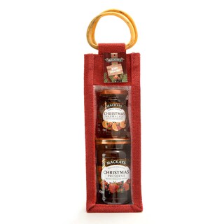 Mackays | Jute tas | Kerstmis | Rood 