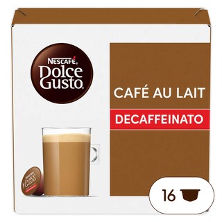 Nescafé | Dolce Gusto | Café au Lait décaféiné | 16 capsules 160 gr