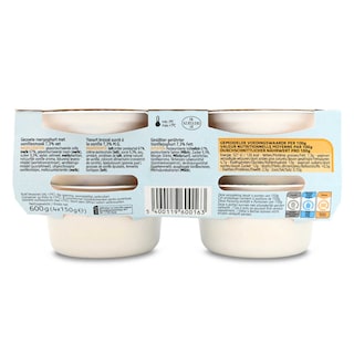 Delhaize | Yoghurt | Griekse stijl | Vol| Vanille 4 x 150 gr