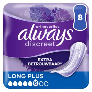 Always | Discreet | Serviettes | Long + 8 pc