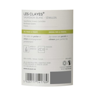 Les Clayes | Graves Blanc Sec 