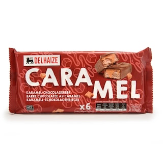Delhaize | Chocolat | Caramel | Barres | UTZ 6 x 45 gr