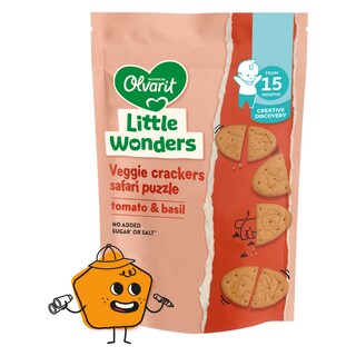 Olvarit | Snack | Crackers | Tomaten Basilic | 15M+ 105 gr