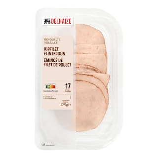 Delhaize | Filet de poulet | Tranches 125 gr