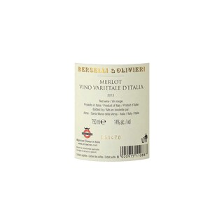 ITALIA - PIEMONTE-LOMBARDIA | Berselli & Olivieri Signature Merlot 13 Rouge 