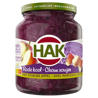 Hak | Rode kool | Stukjes appel 
