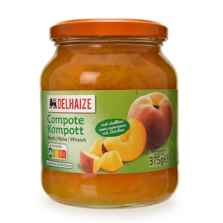 Delhaize | Compote | Pêches | Morceaux 