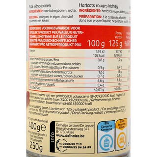 Delhaize | Haricots | Rouges | Kidney 250 gr