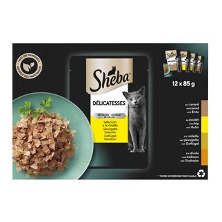 Sheba | Aliment chat | Gelée | Volaille 12 x 85 gr