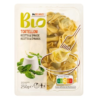 Delhaize | Bio | Ricotta et epinards tortelloni | Bio 