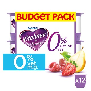 Danone | Vitalinea | Yaourt | Fruits | 0% | 12+4 gratuit 