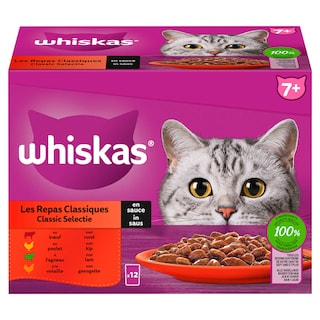 Whiskas | Kattenvoeding | Saus | Mix vlees 12 x 85 gr