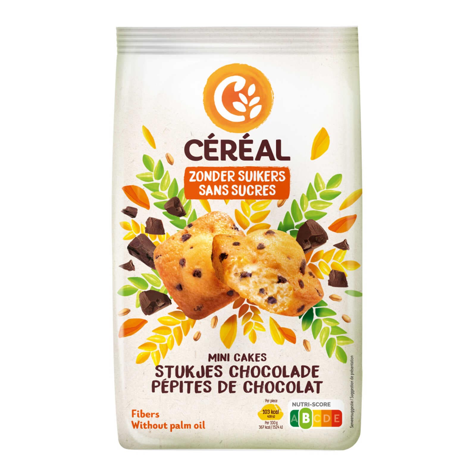 Céréal Mini cake | Choc chips | Zonder suiker