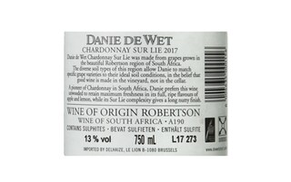 Afrique du Sud - Zuid-Afrika | Western Cape | Chardonnay sur Lie Danie De Wet Wit 