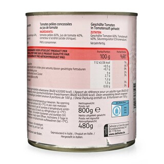 Delhaize | Tomaten | Gepeld | Blokjes 800 gr