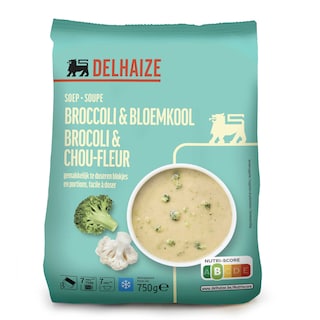 Delhaize | Soep | Broccoli | Bloemkool 750 gr